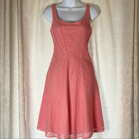 Max Studio Dresses & Skirts - Max Studio Pink Lace Overlay Dress